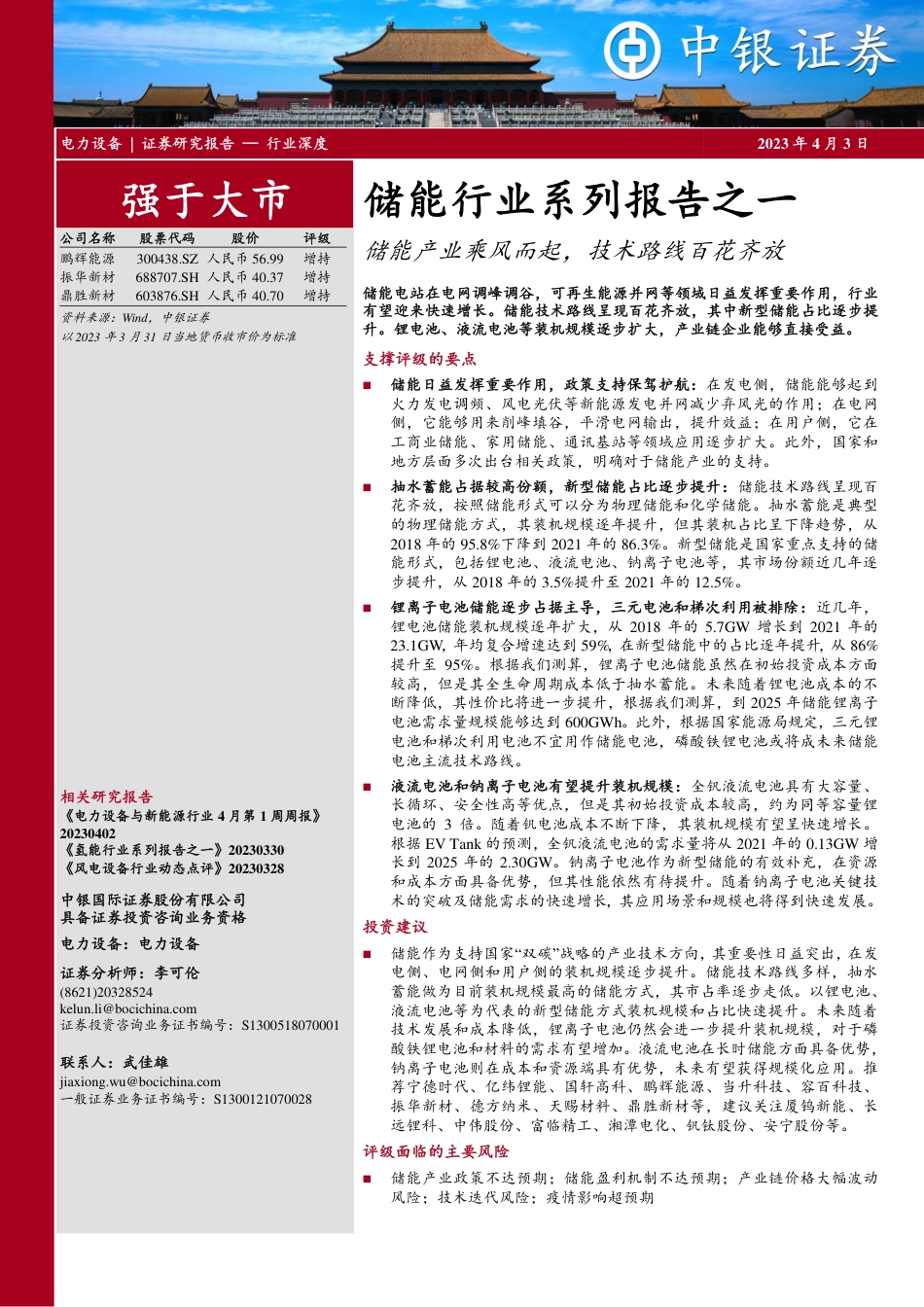 中银证券：储能产业乘风而起，技术路线百花齐放_第1页