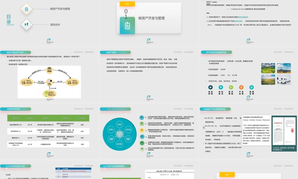 沼气利用项目碳资产开发与管理