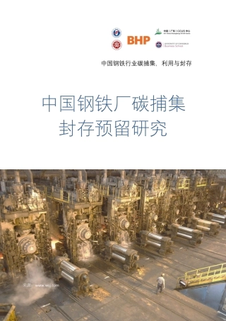 WP4.9_中国钢铁厂碳捕集封存预留研究