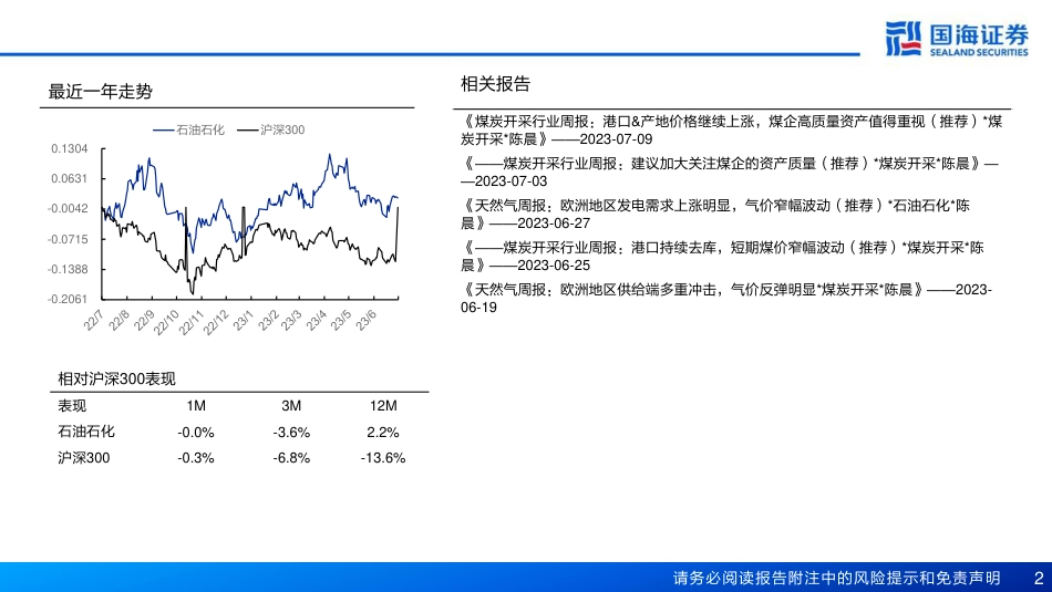 国海证券：欧洲气价窄幅波动，未来需持续关注清洁能源发电情况_第2页