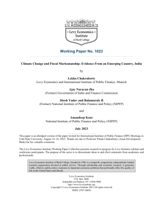 巴德学院利维经济研究所-气候变化与财政策略(英版)