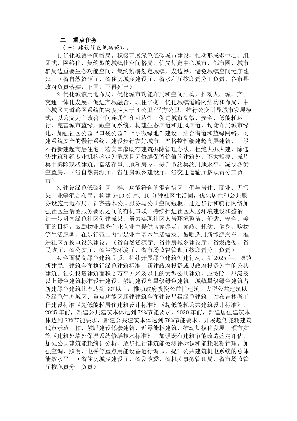 【政策】吉林省城乡建设领域碳达峰工作方案_第2页