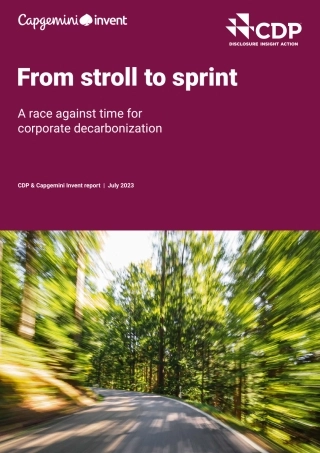 【推荐阅读】CDP-从Stroll到Sprint：企业脱碳与时间赛跑（英文原版）
