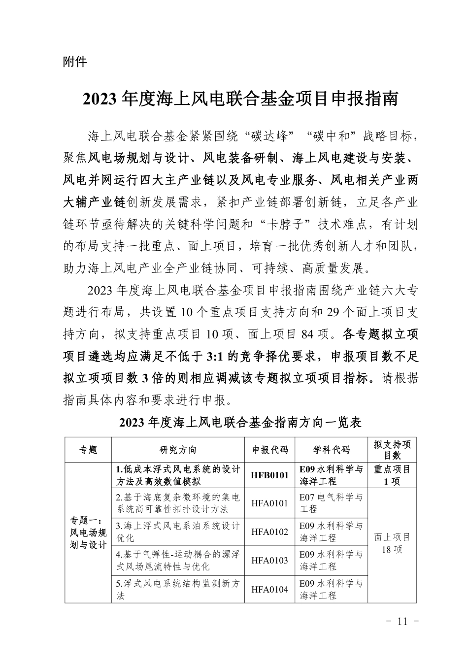 【科研】广东省2023年度海上风电联合基金项目申报指南_第1页