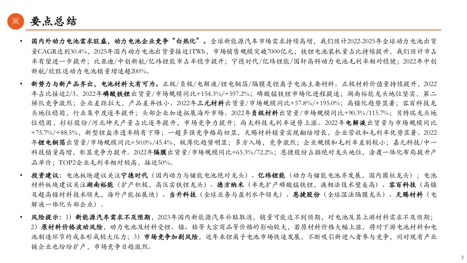 平安证券：动力电池产业链全景图-动力电池强势依旧，电池材料大有可为_第2页