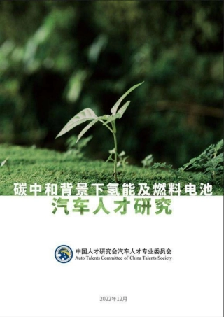 碳中和背景下氢能及燃料电池人才研究报告-中国人才研究会汽车人才专业委员会