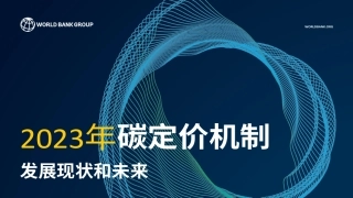 2023年碳定价机制发展现状与未来趋势报告