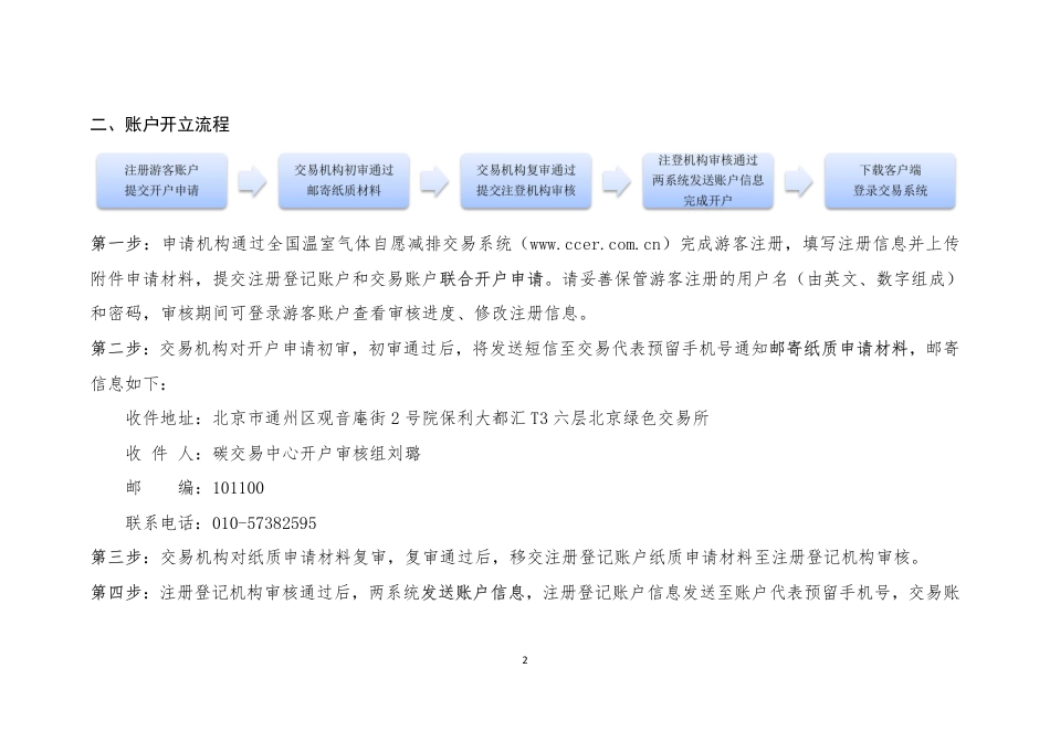 全国温室气体自愿减排注册登记系统和交易系统联合开户须知（1.0 版）_第2页