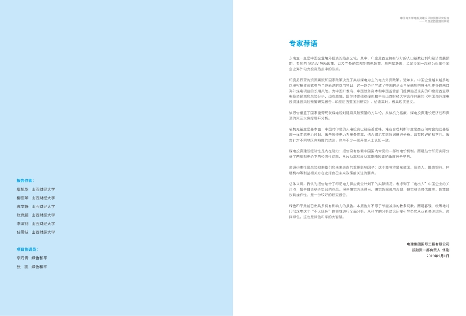 中国海外煤电投资建设风险预警研究报告——印度尼西亚国别研究-绿色和平_第2页