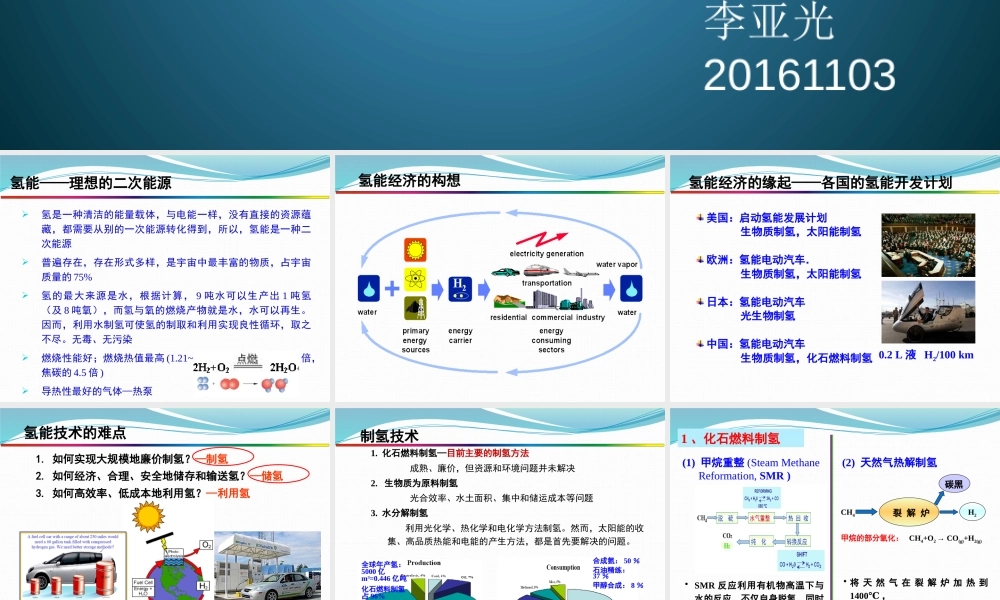 氢能：清洁高效的能源--李亚光
