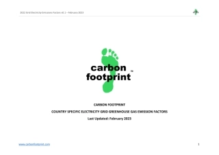 碳足迹-各国具体电网温室气体排放因子（英文版）