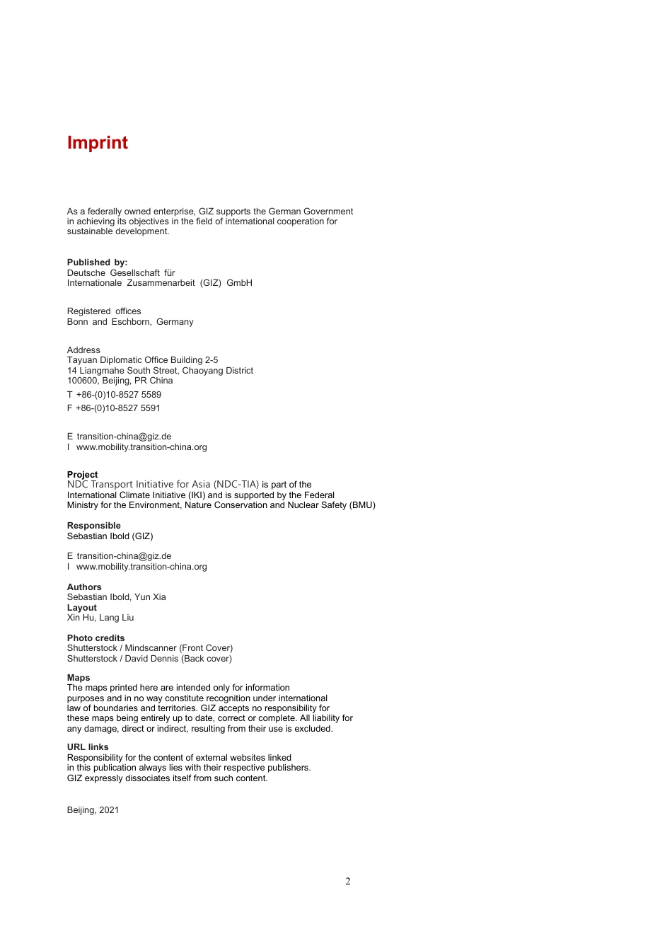 【推荐】GIZ-迈向零排放：中国气候路径概述及其对交通运输行业的影响（英文原版）_第2页