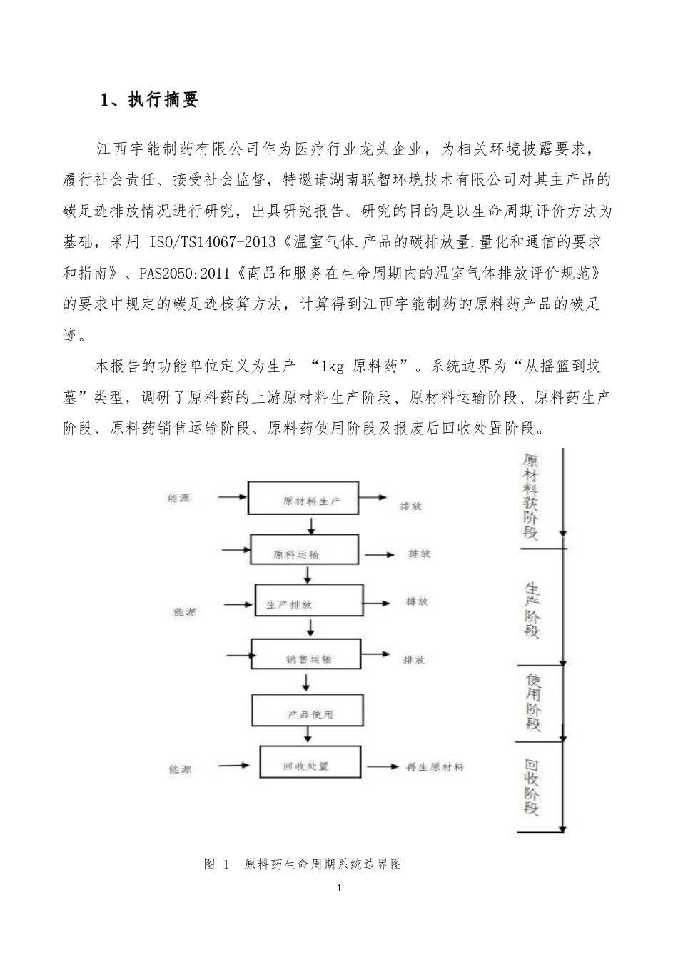 江西宇能制药碳足迹核查报告（2021年度）_第3页