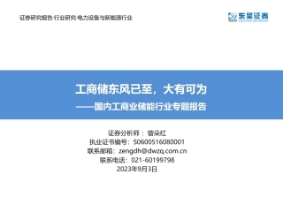 东吴证券：工商储东风已至，大有可为（65页）