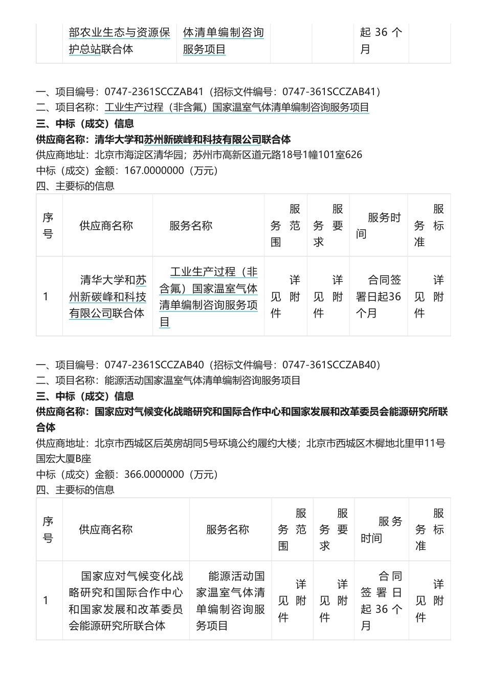 【中标】温气清单1732万-国家温室气体清单数据库咨询服务项目中标结果公告-国家应对气候变化战略研究和国际合作中心等8家企业_第3页