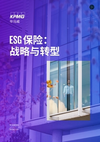 ESG保险：战略与转型——从战略到运营，ESG助力险企可持续发展-毕马威