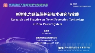 新型电力系统保护新技术研究与实践--国电南瑞 吴通华