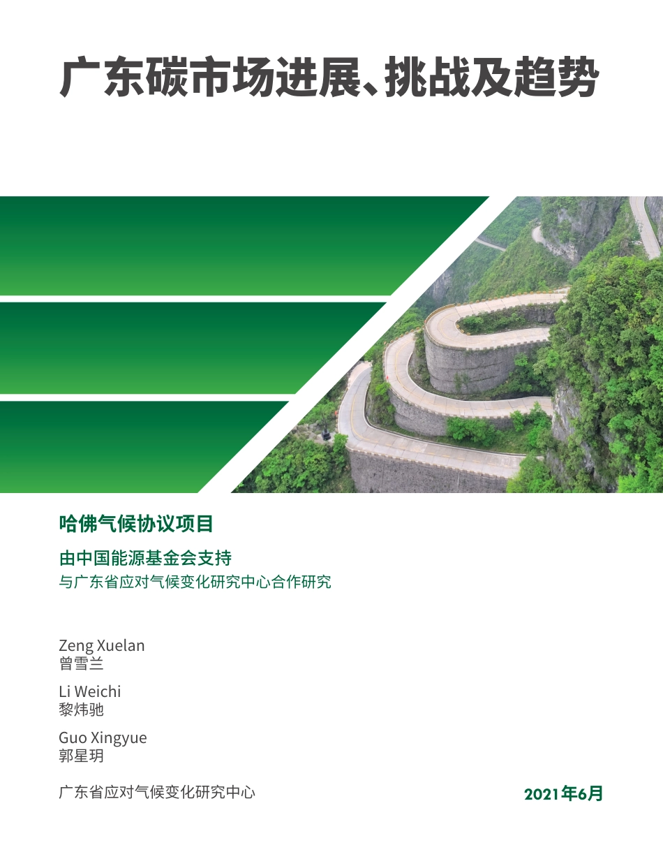 能源基金会-广东碳市场进展-挑战及趋势_曾雪兰-中文-14页_第1页
