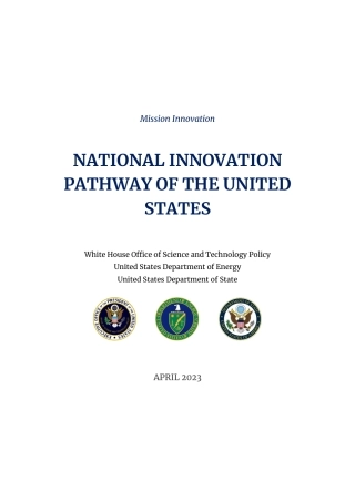 美国国家清洁能源创新路径（英文版）--美国能源部