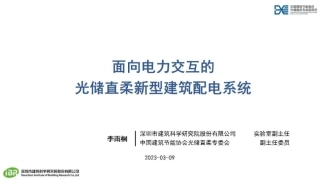 李雨桐：面向电力交互的光储直柔新型建筑配电系统