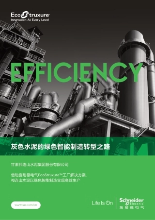 灰色水泥的绿色智能制造转型之路--施耐德&祁连山水泥