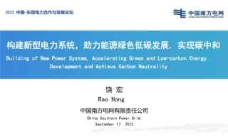 饶宏：构建新型电力系统，助力能源绿色低碳发展, 实现碳中和 (1)