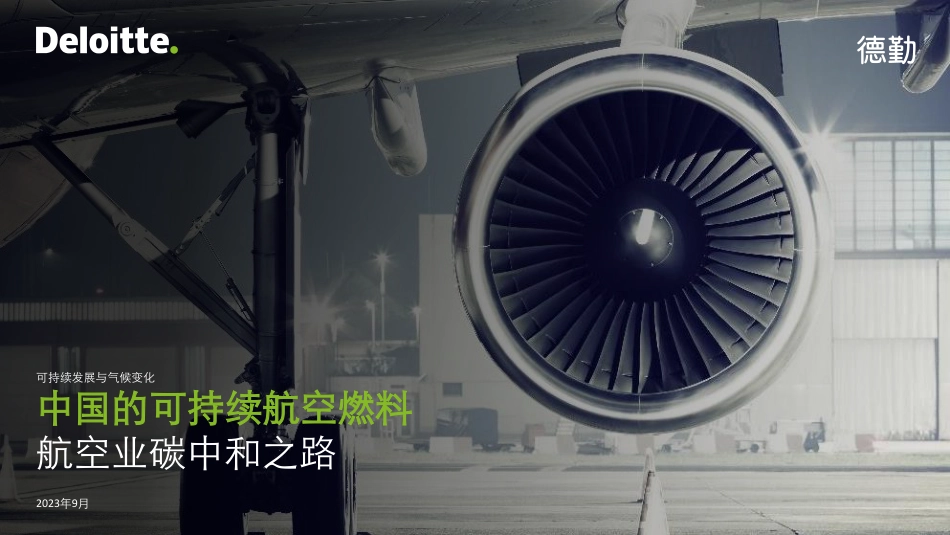 ZG的可持续航空燃料——航空业碳中和之路--德勤_第1页