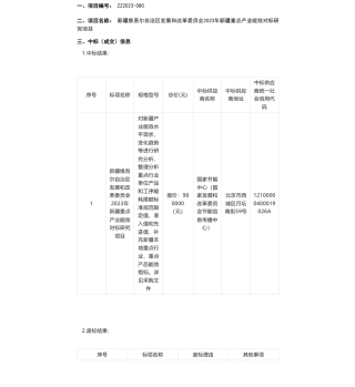 【中标】碳系统98万-新疆维吾尔自治区发展和改革委员会2023年新疆重点产业能效对标研究项目中标(成交)结果公告-国家节能中心（国家发展和改革委员会节能信息传播中心）