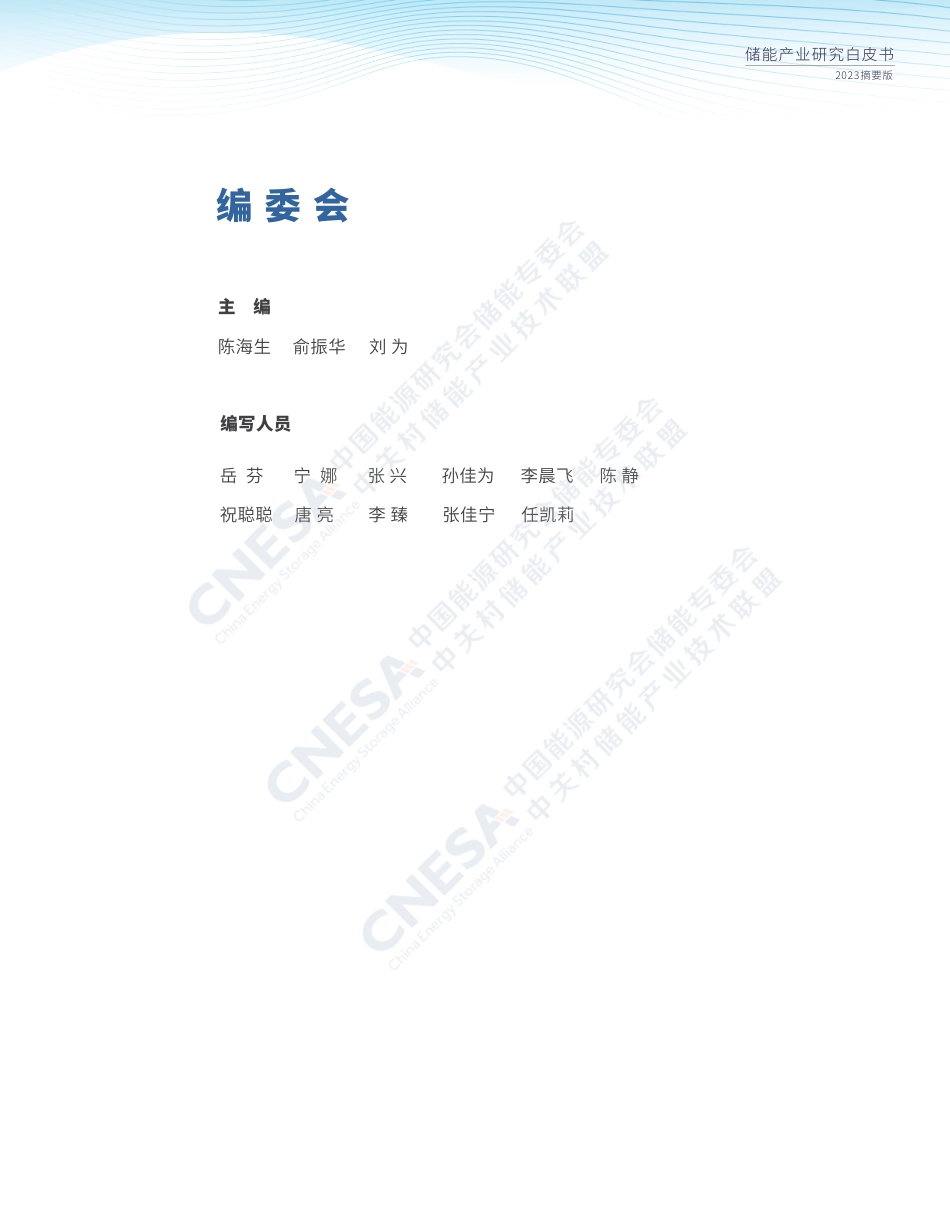 2023储能产业研究白皮书（摘要版）--中关村储能产业技术联盟_第2页