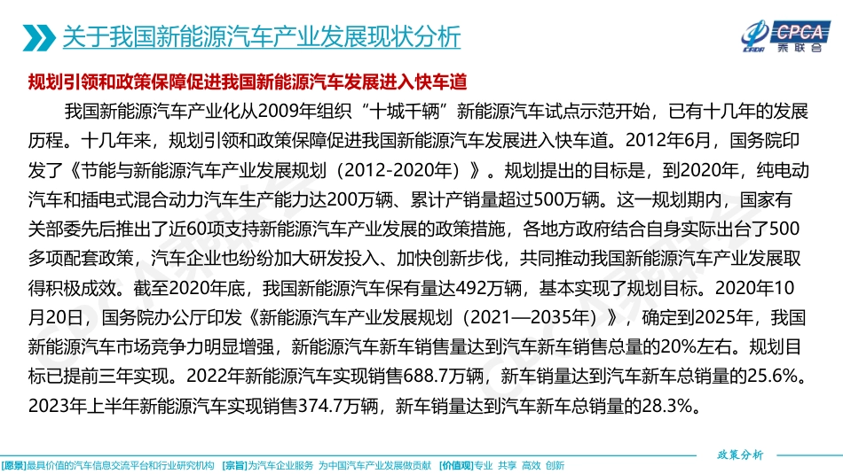 关于2023年上半年促进新能源汽车产业高质量发展的相关政策综合分析-乘联会_第3页
