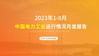 ZG电力工业运行情况月度报告（2023年1-8月）--中商产业研究院