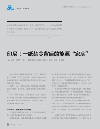 印尼 ：一纸禁令背后的能源“家底”