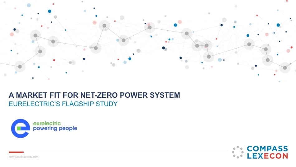 适合净零电力系统的市场（英文版）--Eurelectric_第1页