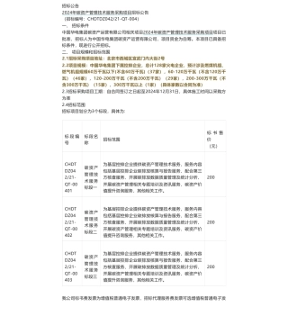 【招标】碳系统-中国华电集团碳资产运营有限公司2024年碳资产管理技术服务采购项目招标公告