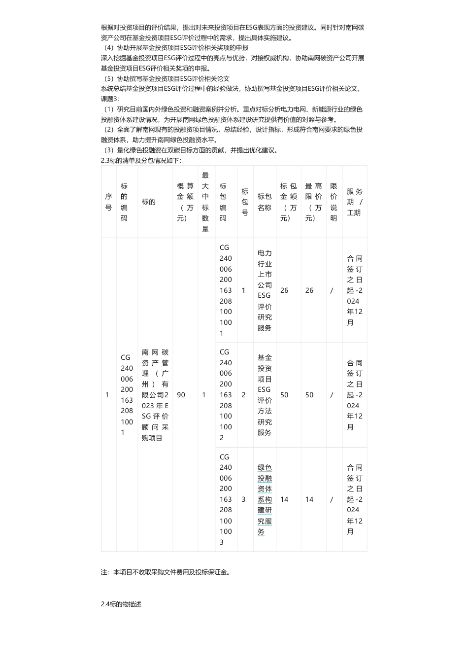 【招标】ESG咨询90万-南网碳资产管理（广州）有限公司2023年ESG评价顾问采购项目采购公告_第2页
