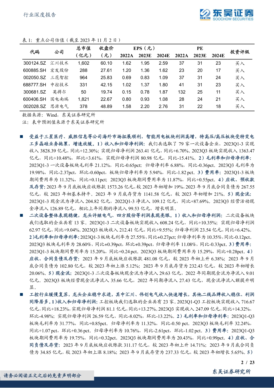 东吴证券：工控下游部分行业已现恢复苗头，电网投资稳中有增_第2页