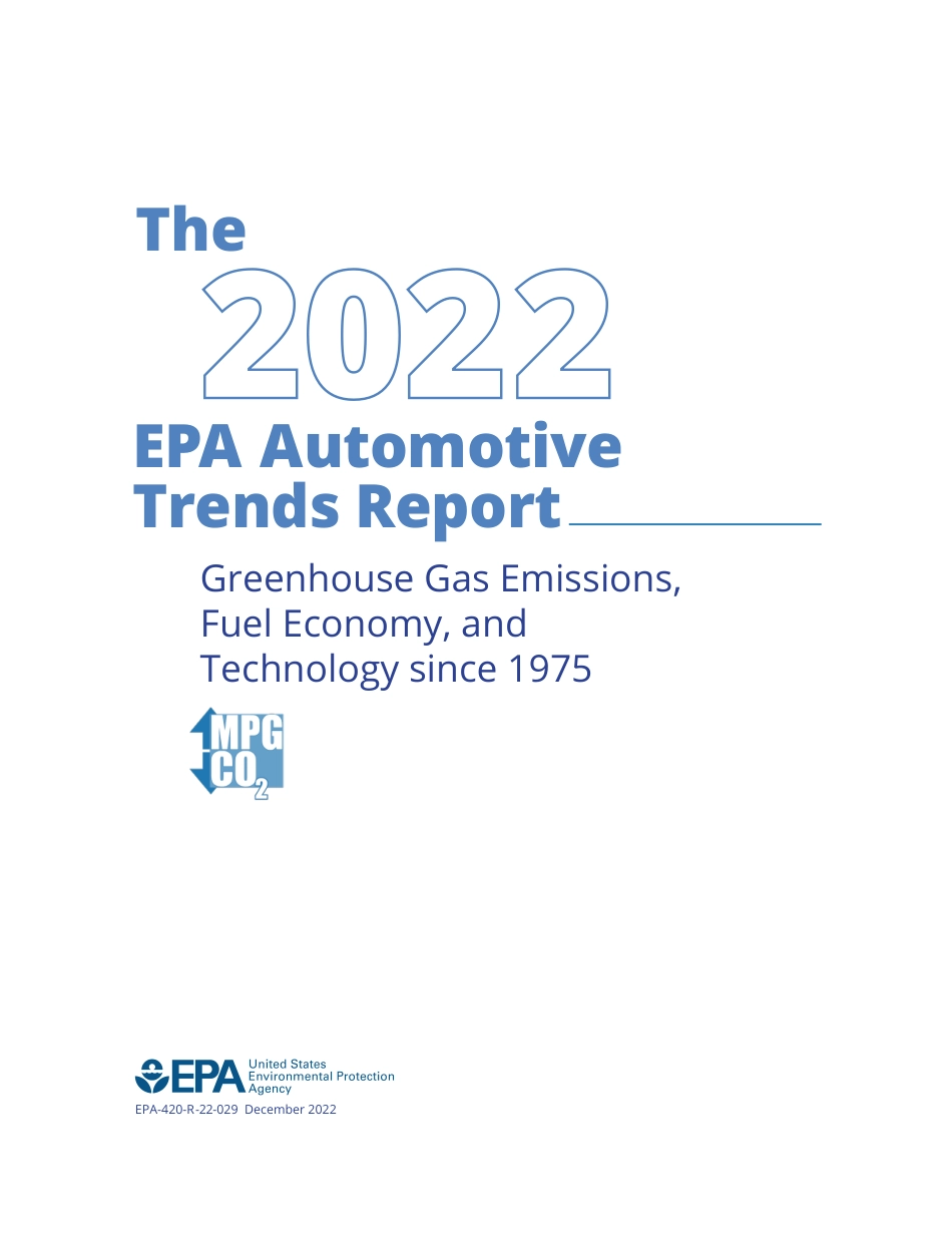 美国2022年汽车趋势报告（温室气体、燃油经济性、技术趋势）（英文版）_第1页