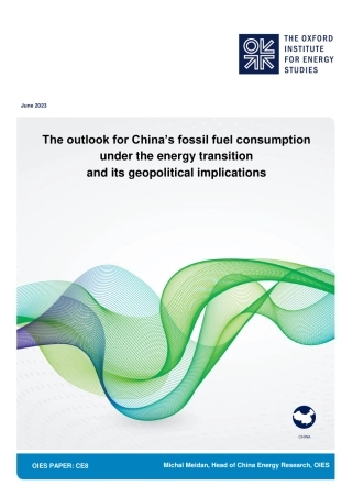 能源转型和地缘政治影响下ZG化石燃料消费展望（英文版）--牛津能源研究所