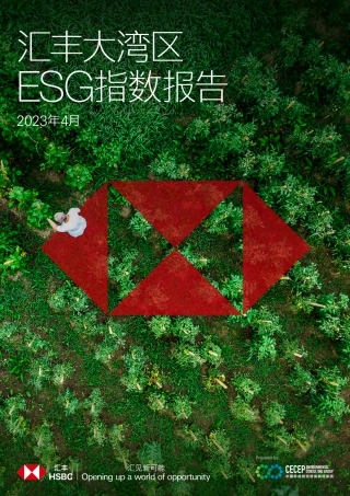 汇丰大湾区ESG指数报告（2023.04）--汇丰银行