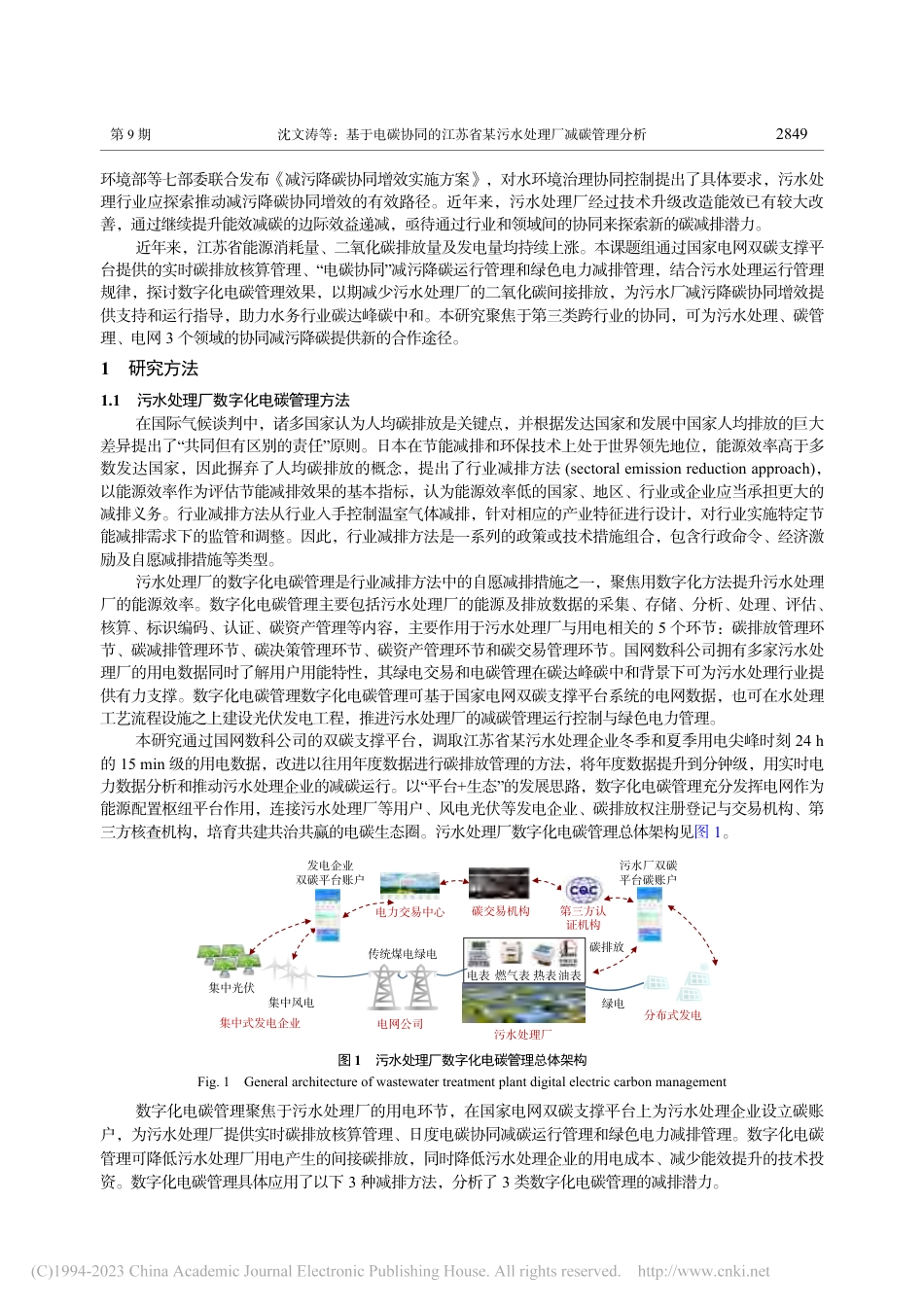 基于电碳协同的江苏省某污水处理厂减碳管理分析_沈文涛_第2页
