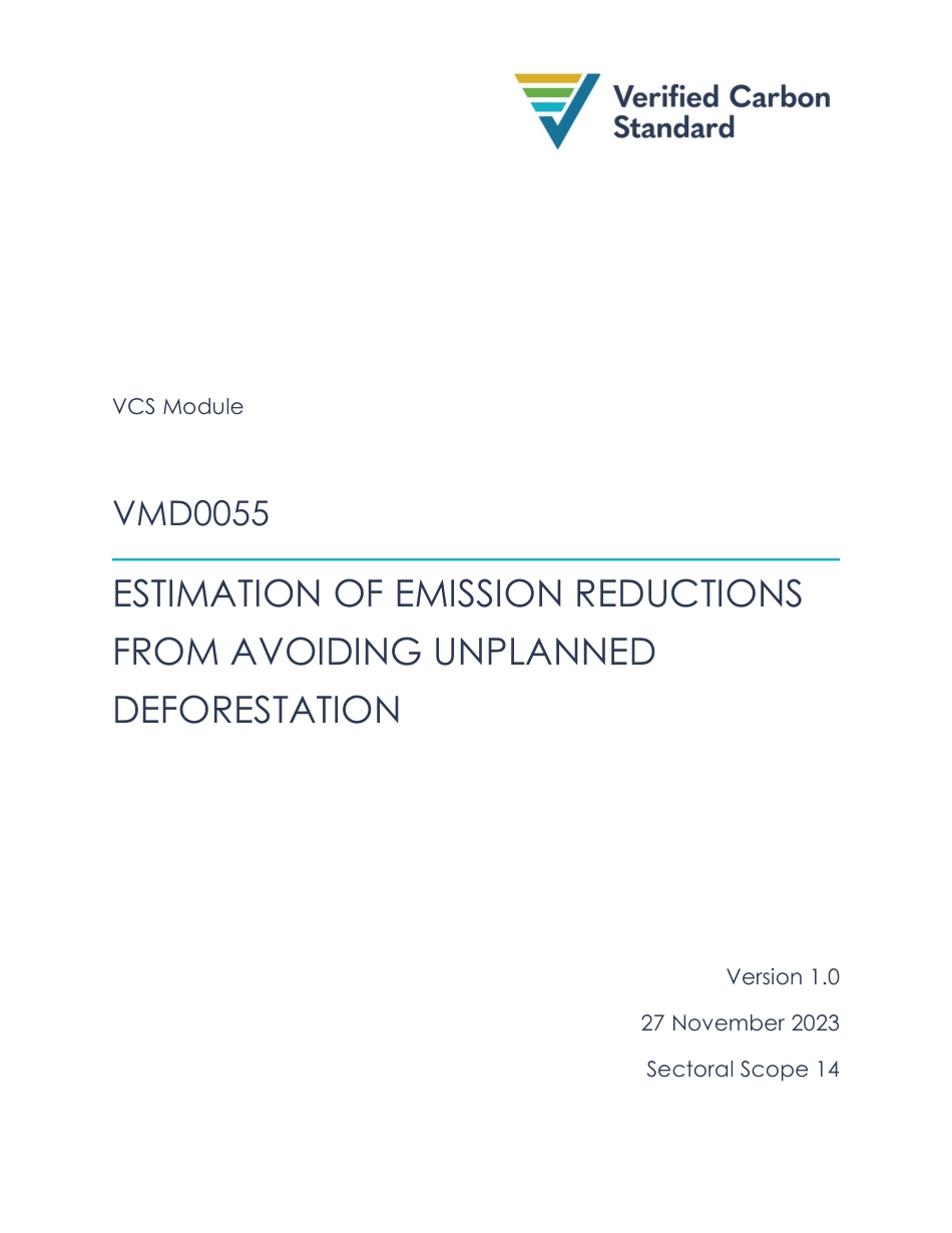 VMD0055-Estimation-of-Emission-Reductions-from-Avoiding-Unplanned-Deforestation-v1.0_第1页