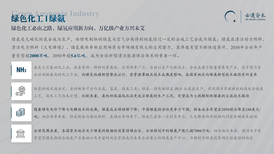 2023中国绿氨产业研究与前景展望-云道资本_第3页