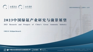 2023中国绿氨产业研究与前景展望-云道资本