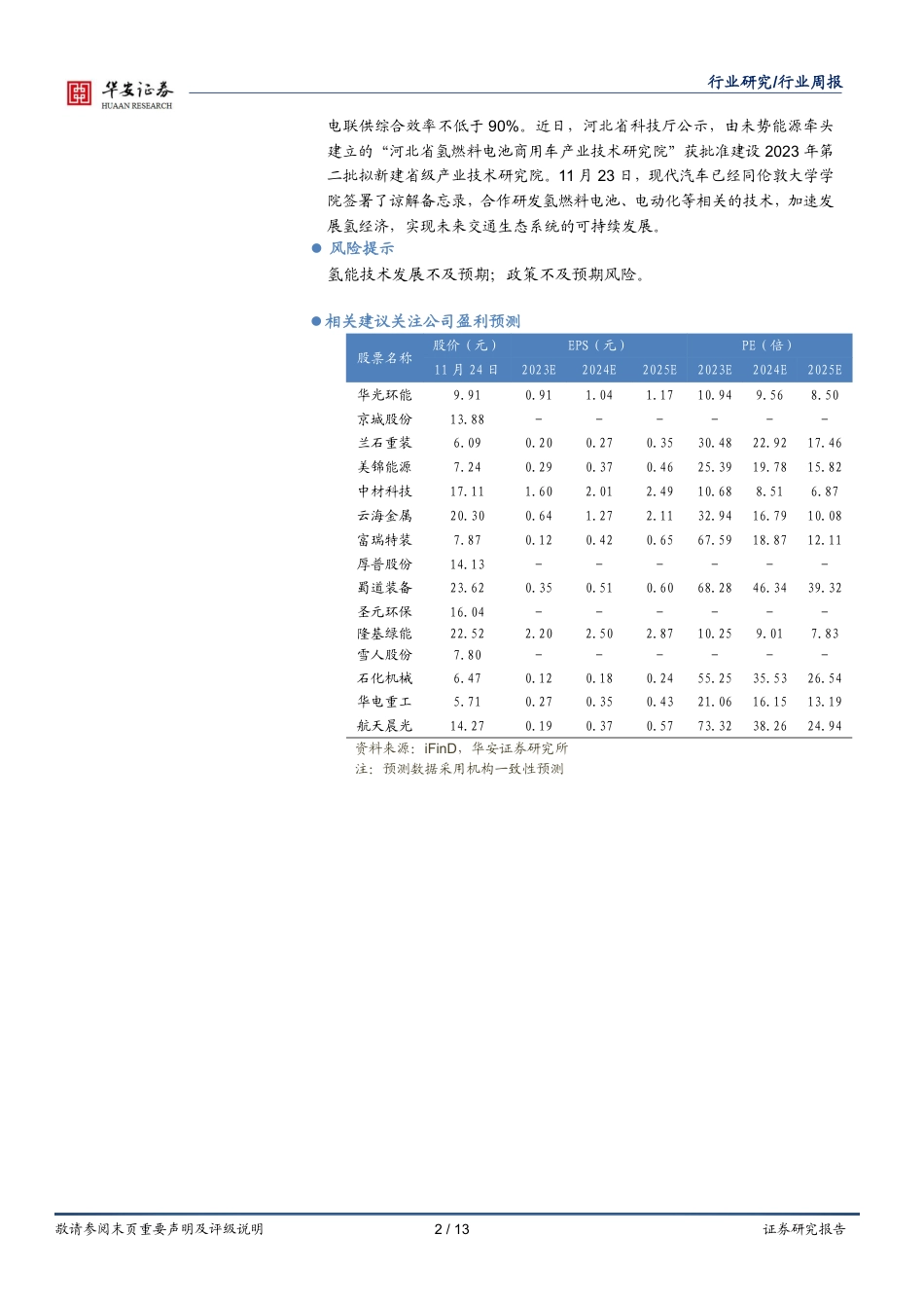 【推荐】华安证券：氢能助力低碳发展，氢燃料电池前景广阔_第2页