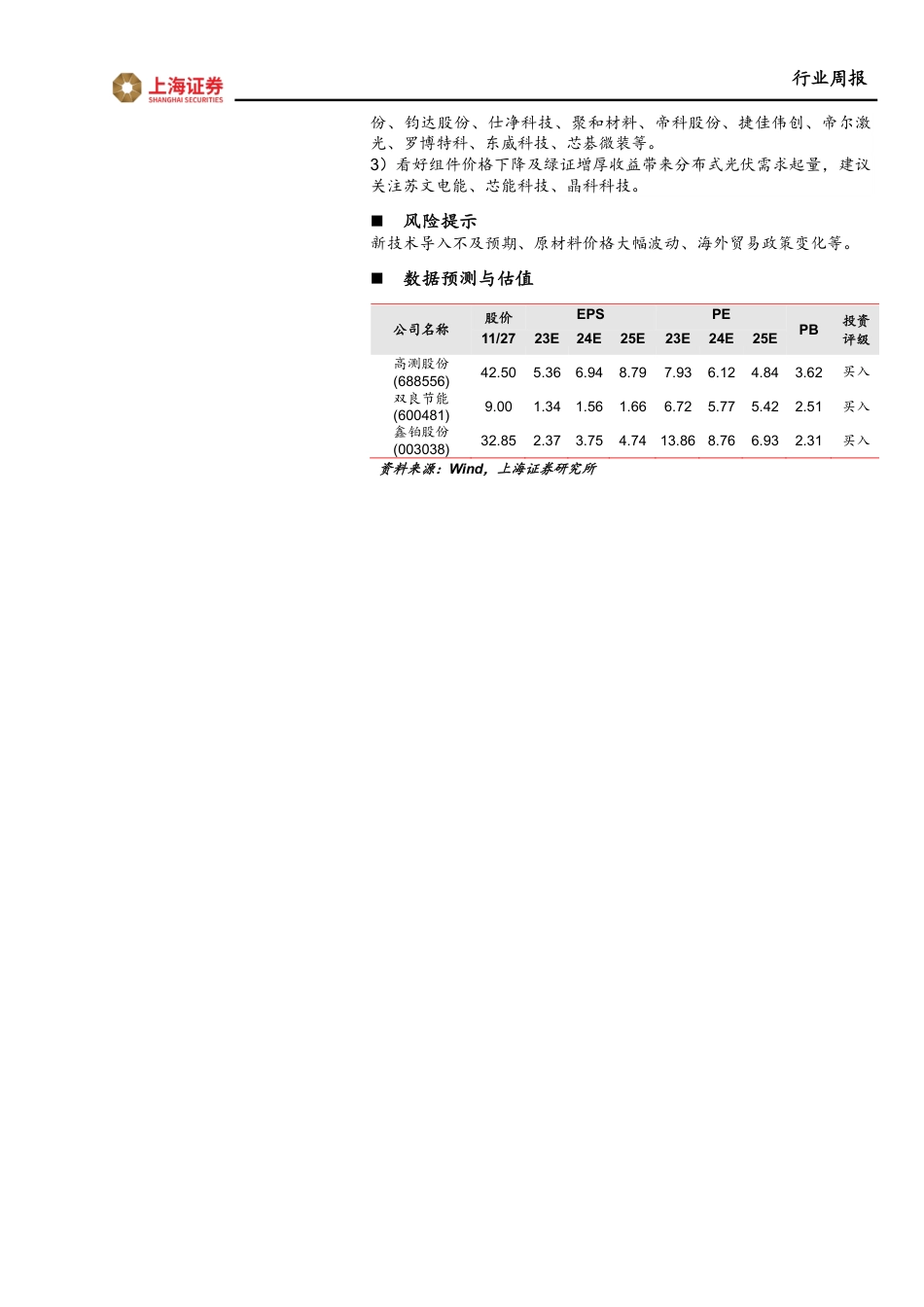 上海证券：10月光伏装机高增，大尺寸钙钛矿效率突破18%_第2页