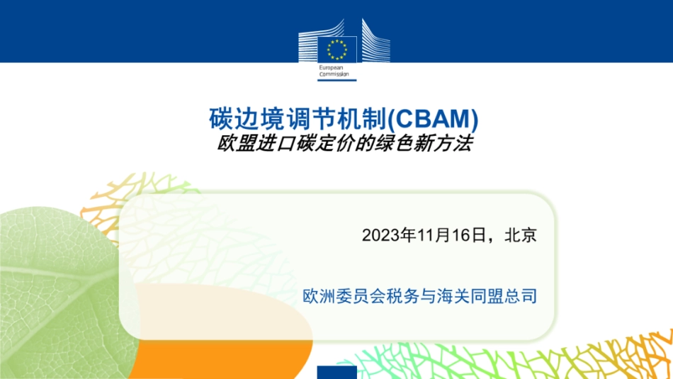 欧盟碳边境调节机制CBAM简介--碳中和五十人论坛_第2页