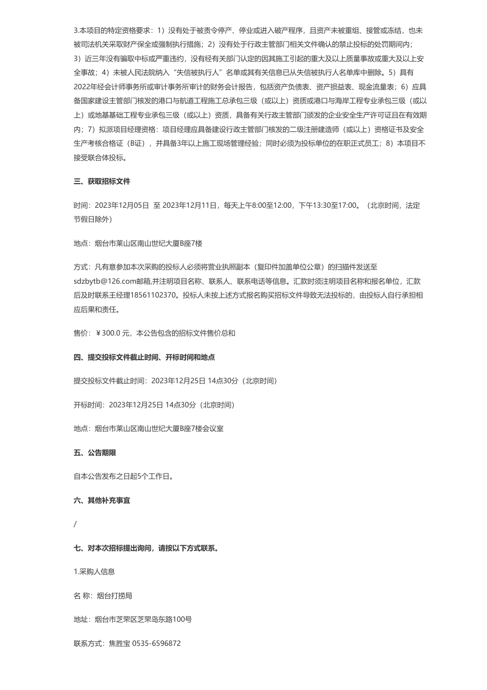【招标】碳工程1000万-烟台打捞局山东能源渤中海上风电G场址工程（北区）EPC总承包项目风机基础制作安装、海上升压站及风机吊装施工标段一防冲刷施工公开招标公告_第2页