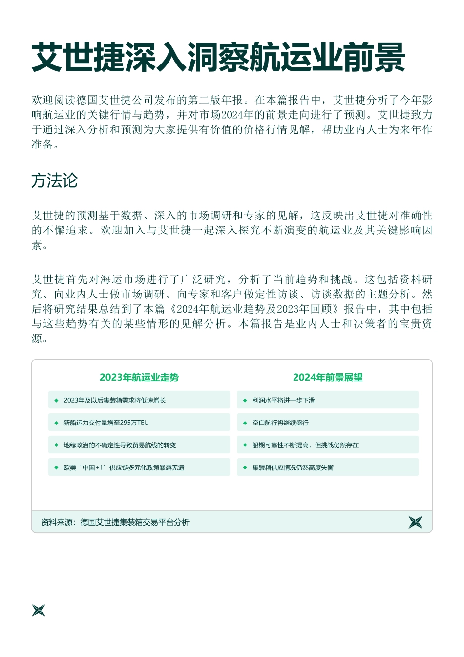 2024年航运业趋势展望及2023年回顾报告--艾世捷_第2页