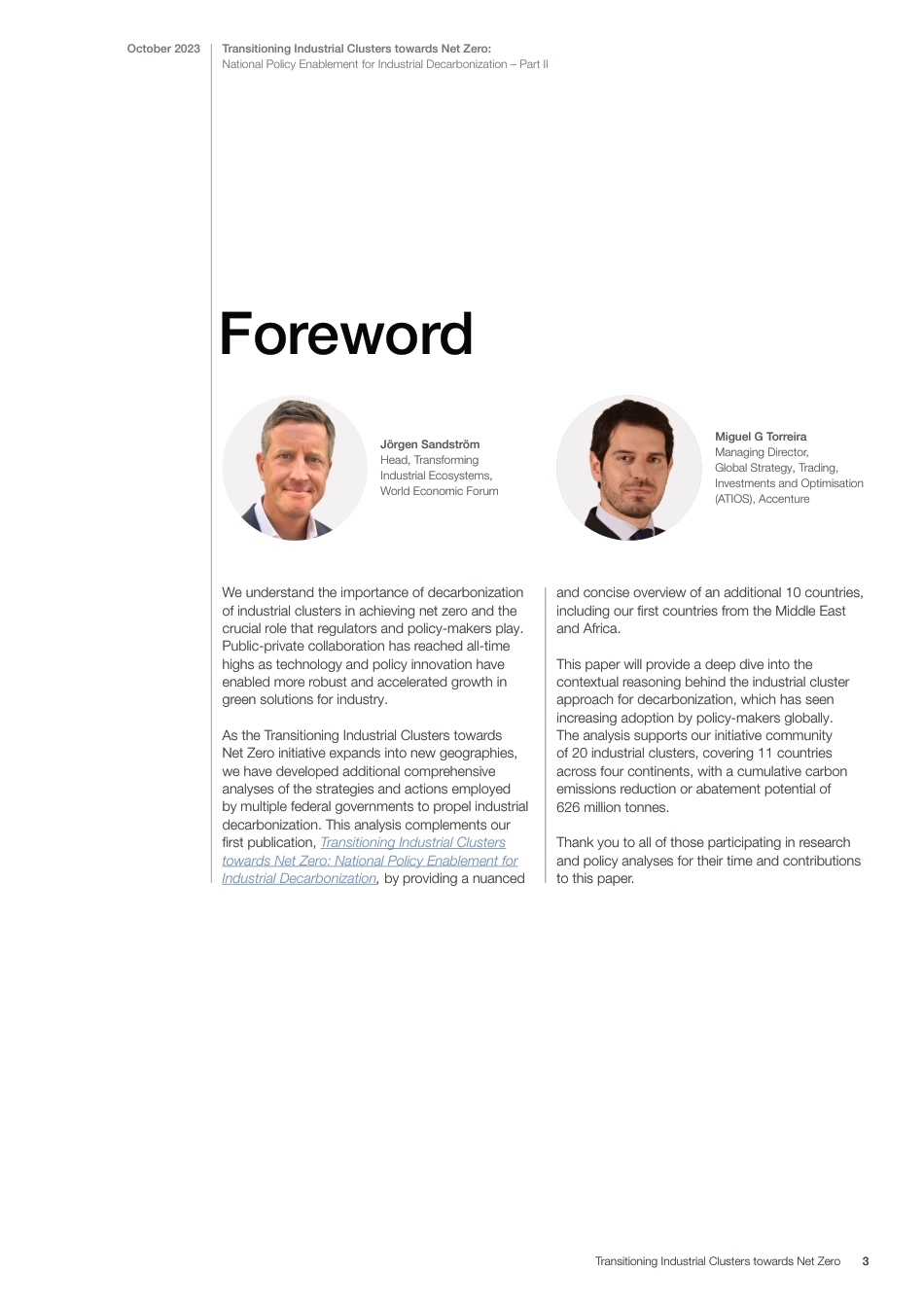 【推荐】产业集群向净零过渡_工业脱碳的国家政策扶持--第二部分WEF_Transitioning_Industrial_Clusters_towards_Net_Zero_2023-英-41页_第3页