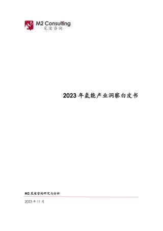 2023年氢能产业洞察白皮书-M2觅途咨询